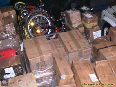A Full Warehouse
Bicycles and boxed clothing ready for onward dispatch to Romania.
Keywords: Nov14;Harvest;Wallington;Pub1411n