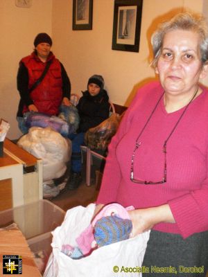 Maria donating Knitwear
Keywords: Feb16